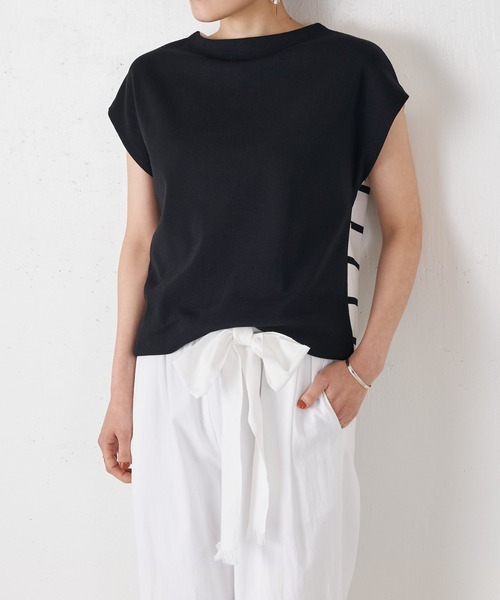 BEARDSLEY（ビアズリー）の「フレンチニット（ニット/セーター・レディース・ホワイト/ブルー・FREE）」の13枚目の写真