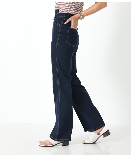 ANAP(アナップ)の「ウエストデザインセミワイドパンツ(デニムパンツ・レディース・オフホワイト/インディゴブルー/ブラック/スミクロ・S/M)」の13枚目の写真