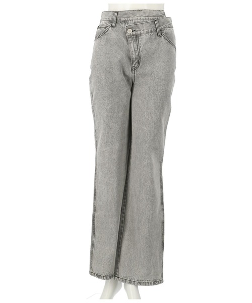 ANAP(アナップ)の「ウエストデザインセミワイドパンツ(デニムパンツ・レディース・オフホワイト/インディゴブルー/ブラック/スミクロ・S/M)」の10枚目の写真