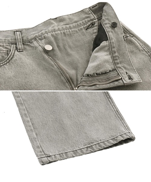 ANAP(アナップ)の「ウエストデザインセミワイドパンツ(デニムパンツ・レディース・オフホワイト/インディゴブルー/ブラック/スミクロ・S/M)」の8枚目の写真