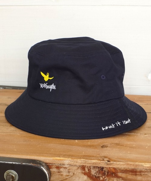 （What it isNt）ART BY MARKGONZALES（ワットイットイズント）の「刺繍 バケット ハット / HAT 【（What it isNt）ART BY MARKGONZALES / (ワットイットイズント) アートバイ マークゴンザレス 】（ハット・メンズ・ブラック/ホワイト/ベージュ系その他/ブラック系その他/ブルー系その他/ベージュ/ホワイト系その他/ネイビー/ホワイト系その他3/ホワイト系その他2/ブラック系その他3/ベージュ系その他3/ブラック系その他2/グリーン/ブラウン・FREE）」の7枚目の写真