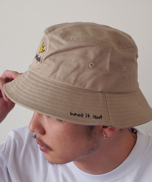 （What it isNt）ART BY MARKGONZALES（ワットイットイズント）の「刺繍 バケット ハット / HAT 【（What it isNt）ART BY MARKGONZALES / (ワットイットイズント) アートバイ マークゴンザレス 】（ハット・メンズ・ブラック/ホワイト/ベージュ系その他/ブラック系その他/ブルー系その他/ベージュ/ホワイト系その他/ネイビー/ホワイト系その他3/ホワイト系その他2/ブラック系その他3/ベージュ系その他3/ブラック系その他2/グリーン/ブラウン・FREE）」の11枚目の写真