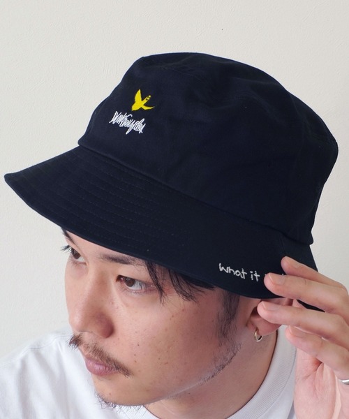 （What it isNt）ART BY MARKGONZALES（ワットイットイズント）の「刺繍 バケット ハット / HAT 【（What it isNt）ART BY MARKGONZALES / (ワットイットイズント) アートバイ マークゴンザレス 】（ハット・メンズ・ブラック/ホワイト/ベージュ系その他/ブラック系その他/ブルー系その他/ベージュ/ホワイト系その他/ネイビー/ホワイト系その他3/ホワイト系その他2/ブラック系その他3/ベージュ系その他3/ブラック系その他2/グリーン/ブラウン・FREE）」の15枚目の写真