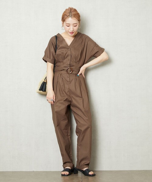 VIRGO ノーカラーオールインワン つなぎ size2 日本製 FREAK'S STORE（フリークスストア）の「▽【WEB限定】ベルト付き