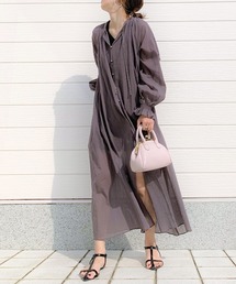 Q | エアリーコットンロングワンピース(ワンピース)