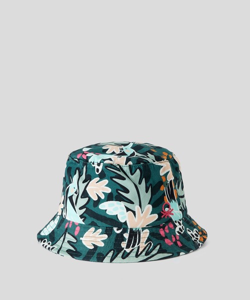 BENETTON (UNITED COLORS OF BENETTON)（ベネトンユナイテッドカラーズオブベネトン）の「キッズトロピカル総柄バケットハット・帽子B（ハット・キッズ・グリーン/グリーン系その他/ピンク系その他・LARGE/SMALL）」の5枚目の写真