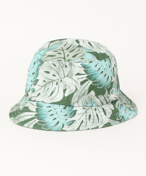 BENETTON (UNITED COLORS OF BENETTON)（ベネトンユナイテッドカラーズオブベネトン）の「キッズトロピカル総柄バケットハット・帽子B（ハット・キッズ・グリーン/グリーン系その他/ピンク系その他・LARGE/SMALL）」の7枚目の写真
