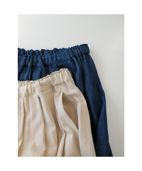 ulu（ウル）の「Linen denim flare skirt（デニムスカート・レディース・ベージュ・FREE）」の12枚目の写真