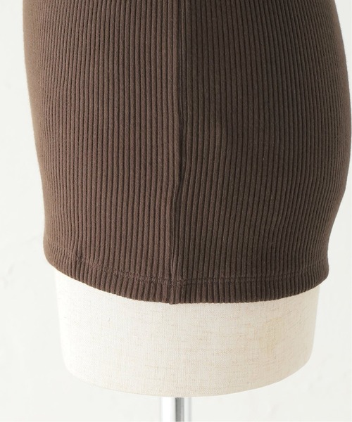 Spick & Span(スピックアンドスパン)の「テレコ 2wayタンク(タンクトップ・レディース・ホワイト/ベージュ/ブラウン/カーキ・FREE)」の7枚目の写真