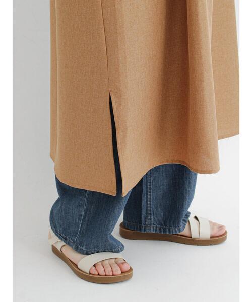 Samansa Mos2 blue(サマンサモスモスブルー)の「斜めストラップサンダル(サンダル・レディース・オレンジ/ダークブラウン/キナリ・MEDIUM/LARGE)」の19枚目の写真