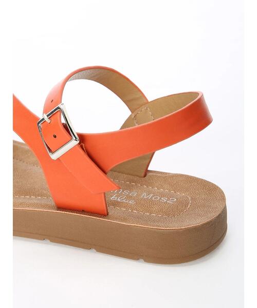 Samansa Mos2 blue(サマンサモスモスブルー)の「斜めストラップサンダル(サンダル・レディース・オレンジ/ダークブラウン/キナリ・MEDIUM/LARGE)」の12枚目の写真