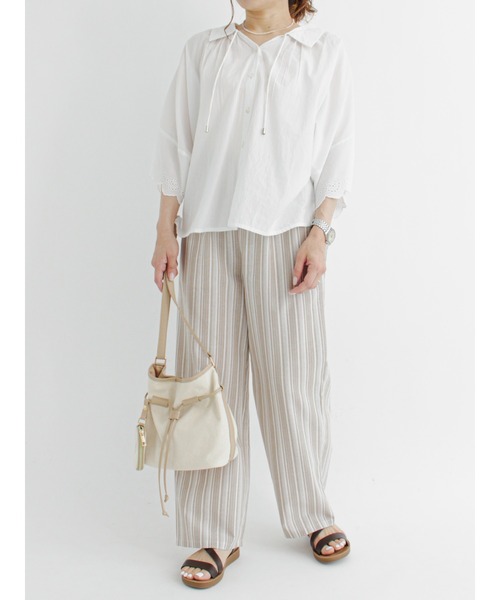 Samansa Mos2 blue(サマンサモスモスブルー)の「斜めストラップサンダル(サンダル・レディース・オレンジ/ダークブラウン/キナリ・MEDIUM/LARGE)」の6枚目の写真