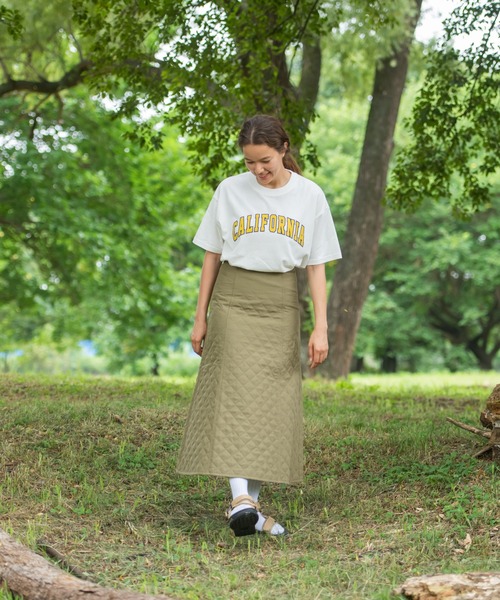 OUTDOOR PRODUCTS(アウトドアプロダクツ)の「【OUTDOOR PRODUCTS/アウトドアプロダクツ】USAコットン カレッジプリント ヘビーウェイト ビッグシルエット Tシャツ(Tシャツ/カットソー・レディース・グリーン/ホワイト/チャコールグレー/ネイビー・FREE)」の9枚目の写真