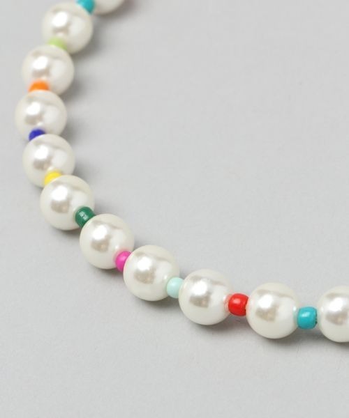 JEANASIS（ジーナシス）の「カラフルビーズネックレス/285533（ネックレス・レディース・シルバー系その他・FREE）」の2枚目の写真