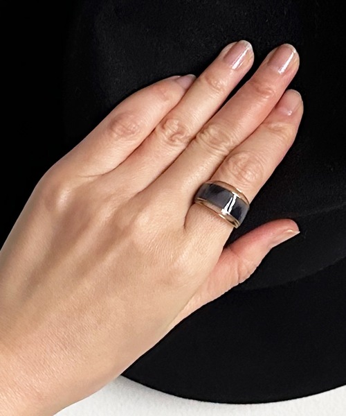 The Rule(ザルール)の「The Rule ザルール:Regatta ring:マーブル ワイド オープンリング(リング・レディース・ネイビー/ブラウン/グレー/カーキ/ワイン・FREE)」の22枚目の写真