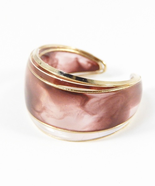 The Rule(ザルール)の「The Rule ザルール:Regatta ring:マーブル ワイド オープンリング(リング・レディース・ネイビー/ブラウン/グレー/カーキ/ワイン・FREE)」の6枚目の写真