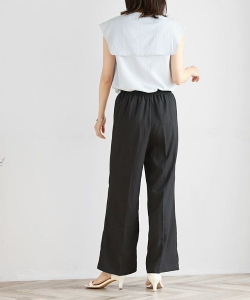 Pierrot(ピエロ)の「接触冷感リネンライクワイドパンツ(その他パンツ・レディース・ブラック/レッド/ミント/ライトベージュ・M/L/PM)」の22枚目の写真