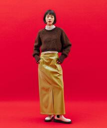 CITEN | ＜CITEN＞パテント風フェイクレザー ナロースカート(スカート)