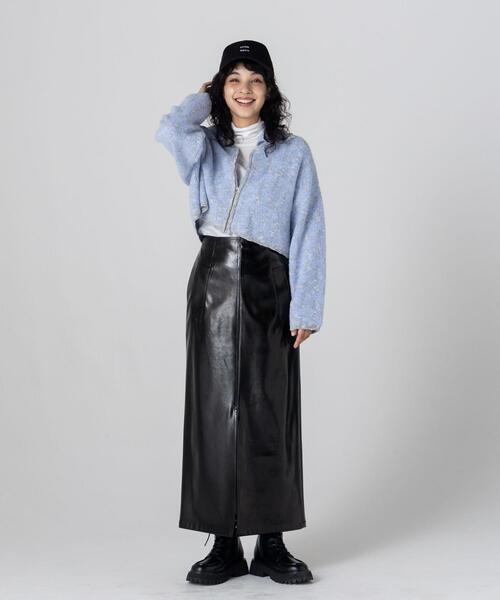 CITEN(シテン)の「<CITEN>パテント風フェイクレザー ナロースカート(スカート・レディース・ブラック/マスタード・S/M)」の10枚目の写真