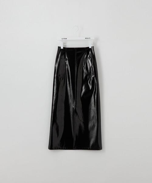 CITEN(シテン)の「<CITEN>パテント風フェイクレザー ナロースカート(スカート・レディース・ブラック/マスタード・S/M)」の20枚目の写真