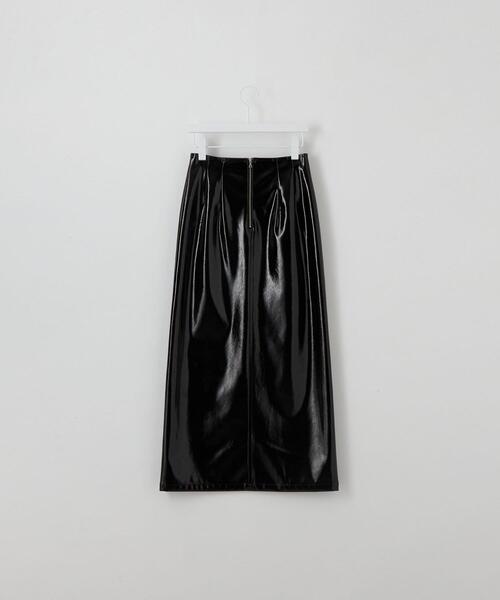 CITEN(シテン)の「<CITEN>パテント風フェイクレザー ナロースカート(スカート・レディース・ブラック/マスタード・S/M)」の22枚目の写真