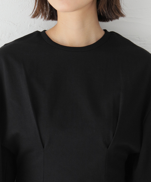 CLANE(クラネ)の「【CLANE/クラネ】BIG SLEEVE WAIST SHAPE TOPS:トップス(Tシャツ/カットソー・レディース・ホワイト/ブラック・SMALL)」の16枚目の写真