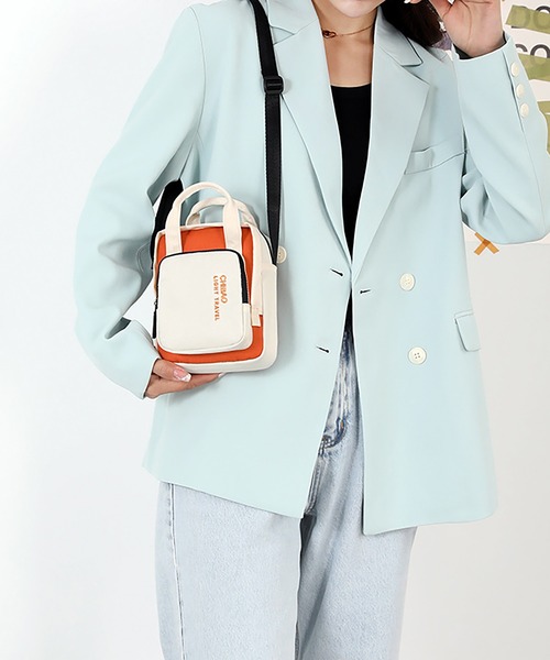 LA VORAGINE(ラ ヴォラジネ)の「2wayバイカラーショルダーバッグ/ハンドバッグ(ショルダーバッグ・レディース・ブラック/ネイビー/レッド/オレンジ/ブルー/ライトピンク・FREE)」の9枚目の写真