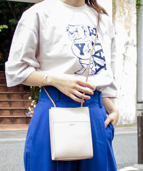 GLOSTER（グロスター）の「【GLOSTER/グロスター】レザーマルチポシェット ミニバッグ スクエアショルダー（ショルダーバッグ・メンズ・ブラック/ベージュ・FREE）」の16枚目の写真