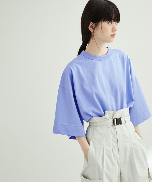 ADAM ET ROPE'（アダムエロペ）の「ワイドスリーブTEE（Tシャツ/カットソー・レディース・ピンク系その他2/サックスブルー/ホワイト/ブラック・FREE）」の3枚目の写真