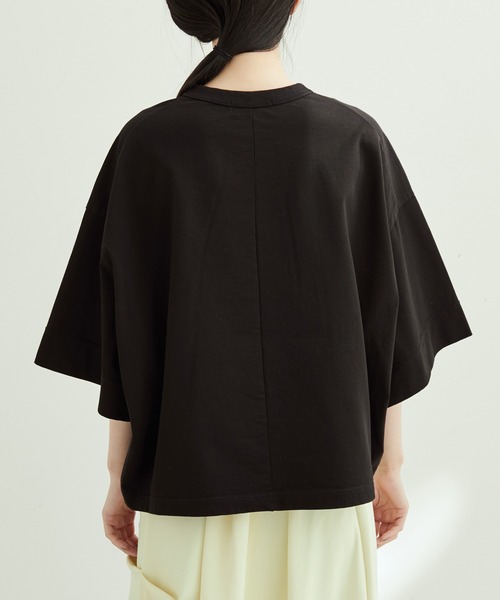 ADAM ET ROPE'（アダムエロペ）の「ワイドスリーブTEE（Tシャツ/カットソー・レディース・ピンク系その他2/サックスブルー/ホワイト/ブラック・FREE）」の12枚目の写真