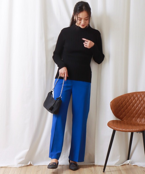 libelle more(リベル モア)の「ランダムリブスフレニット(ニット/セーター・レディース・ブラック/オフホワイト/ピンク/マスタード/モカ・M/L)」の17枚目の写真