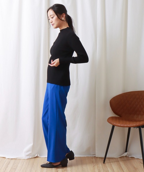 libelle more(リベル モア)の「ランダムリブスフレニット(ニット/セーター・レディース・ブラック/オフホワイト/ピンク/マスタード/モカ・M/L)」の19枚目の写真