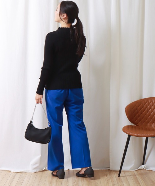 libelle more(リベル モア)の「ランダムリブスフレニット(ニット/セーター・レディース・ブラック/オフホワイト/ピンク/マスタード/モカ・M/L)」の20枚目の写真