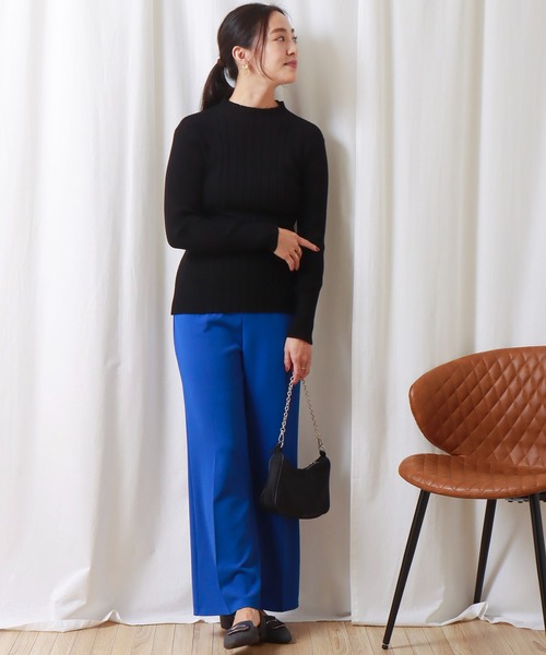 libelle more(リベル モア)の「ランダムリブスフレニット(ニット/セーター・レディース・ブラック/オフホワイト/ピンク/マスタード/モカ・M/L)」の18枚目の写真