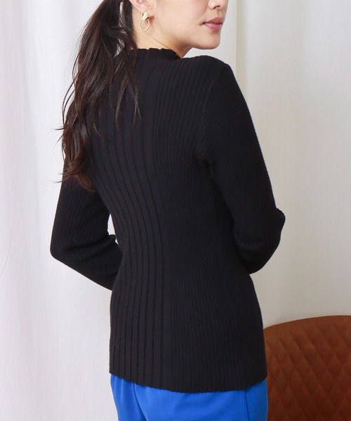 libelle more(リベル モア)の「ランダムリブスフレニット(ニット/セーター・レディース・ブラック/オフホワイト/ピンク/マスタード/モカ・M/L)」の22枚目の写真