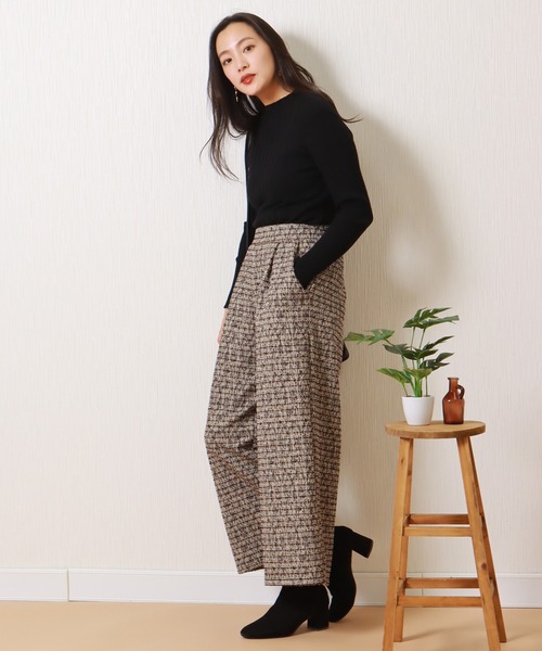 libelle more(リベル モア)の「ランダムリブスフレニット(ニット/セーター・レディース・ブラック/オフホワイト/ピンク/マスタード/モカ・M/L)」の7枚目の写真