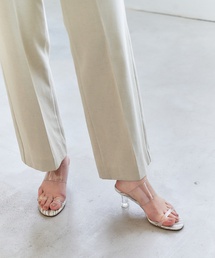 LE TALON | GRISE 6cmクリアストラップミュールサンダル(サンダル)