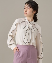 ANAYI（アナイ）の「ジョーゼットバイカラータイツキ ブラウス（シャツ 