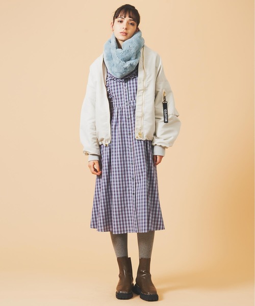 MILKFED.（ミルクフェド）の「MA-1 FLIGHT JACKET（MA-1・レディース・ブラック/オフホワイト/オリーブ・ONE SIZE）」の2枚目の写真