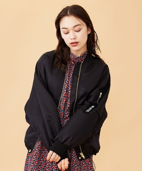 MILKFED.（ミルクフェド）の「MA-1 FLIGHT JACKET（MA-1・レディース・ブラック/オフホワイト/オリーブ・ONE SIZE）」の3枚目の写真