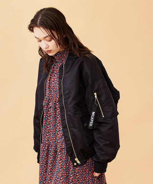 MILKFED.（ミルクフェド）の「MA-1 FLIGHT JACKET（MA-1・レディース・ブラック/オフホワイト/オリーブ・ONE SIZE）」の22枚目の写真
