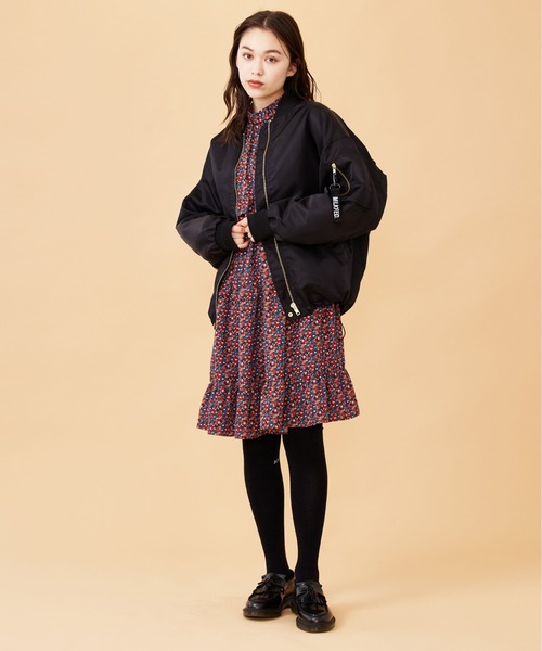 MILKFED.（ミルクフェド）の「MA-1 FLIGHT JACKET（MA-1・レディース・ブラック/オフホワイト/オリーブ・ONE SIZE）」の4枚目の写真