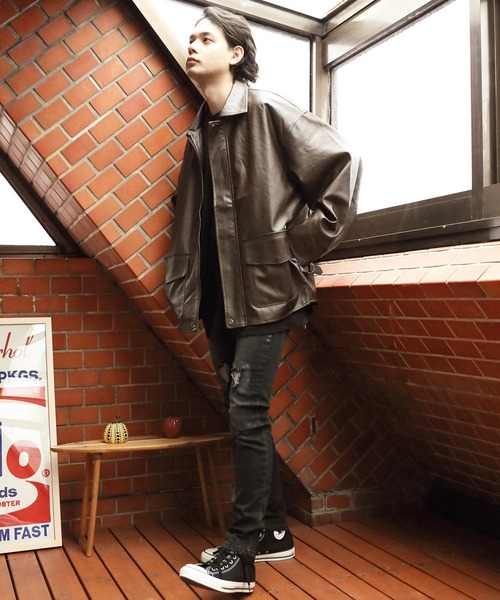 ８(eight)（エイト）の「ダメージスキニーデニム（デニムパンツ・メンズ・ブラック/サックスブルー/ブルー・MEDIUM/X-LARGE/LARGE）」の12枚目の写真