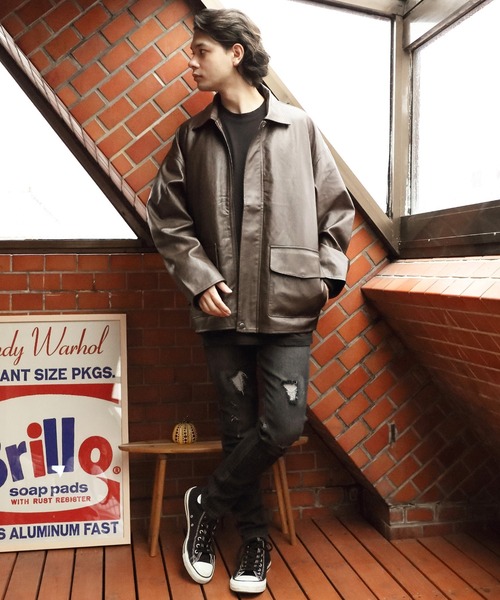 ８(eight)（エイト）の「ダメージスキニーデニム（デニムパンツ・メンズ・ブラック/サックスブルー/ブルー・MEDIUM/X-LARGE/LARGE）」の17枚目の写真