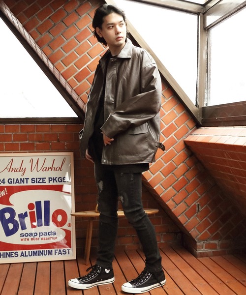 ８(eight)（エイト）の「ダメージスキニーデニム（デニムパンツ・メンズ・ブラック/サックスブルー/ブルー・MEDIUM/X-LARGE/LARGE）」の18枚目の写真