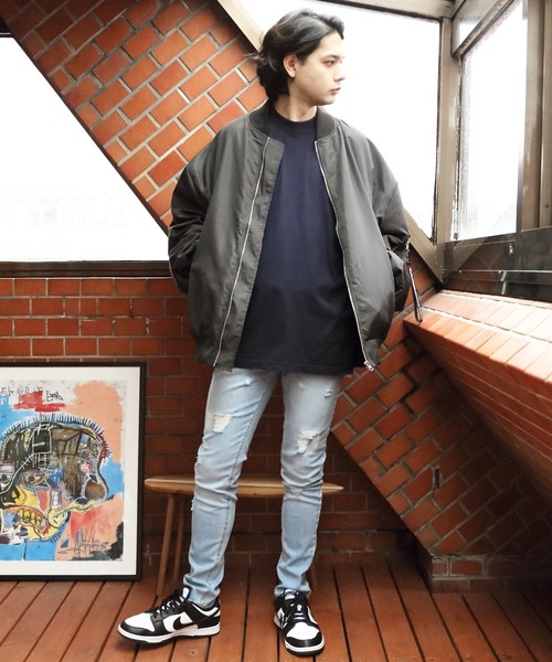 ８(eight)（エイト）の「ダメージスキニーデニム（デニムパンツ・メンズ・ブラック/サックスブルー/ブルー・MEDIUM/X-LARGE/LARGE）」の21枚目の写真