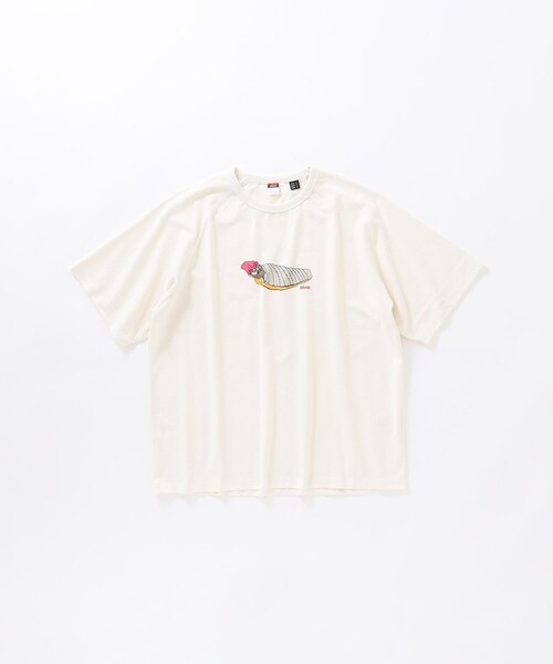 SHIPS any(シップス エニィ)の「NANGA:ウシオダ ヒロアキ プリント 半袖 Tシャツ(Tシャツ/カットソー・メンズ・ホワイト/ライトホワイト/ホワイト系その他・MEDIUM)」の2枚目の写真