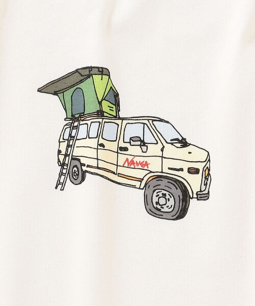 SHIPS any(シップス エニィ)の「NANGA:ウシオダ ヒロアキ プリント 半袖 Tシャツ(Tシャツ/カットソー・メンズ・ホワイト/ライトホワイト/ホワイト系その他・MEDIUM)」の10枚目の写真