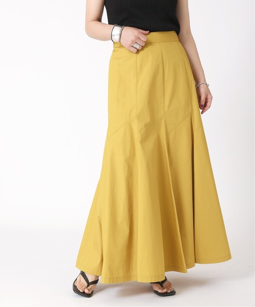 B.C STOCK（ベーセーストック）の「ゴアードフレアースカート（スカート・レディース・ブラック/ブラウン/イエロー・FREE）」の3枚目の写真