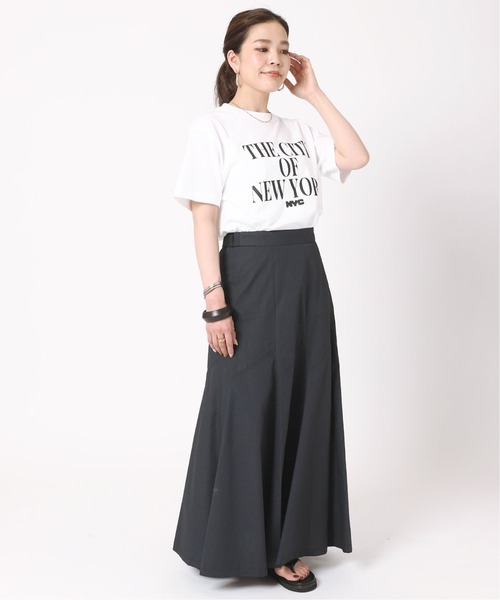 B.C STOCK（ベーセーストック）の「ゴアードフレアースカート（スカート・レディース・ブラック/ブラウン/イエロー・FREE）」の4枚目の写真